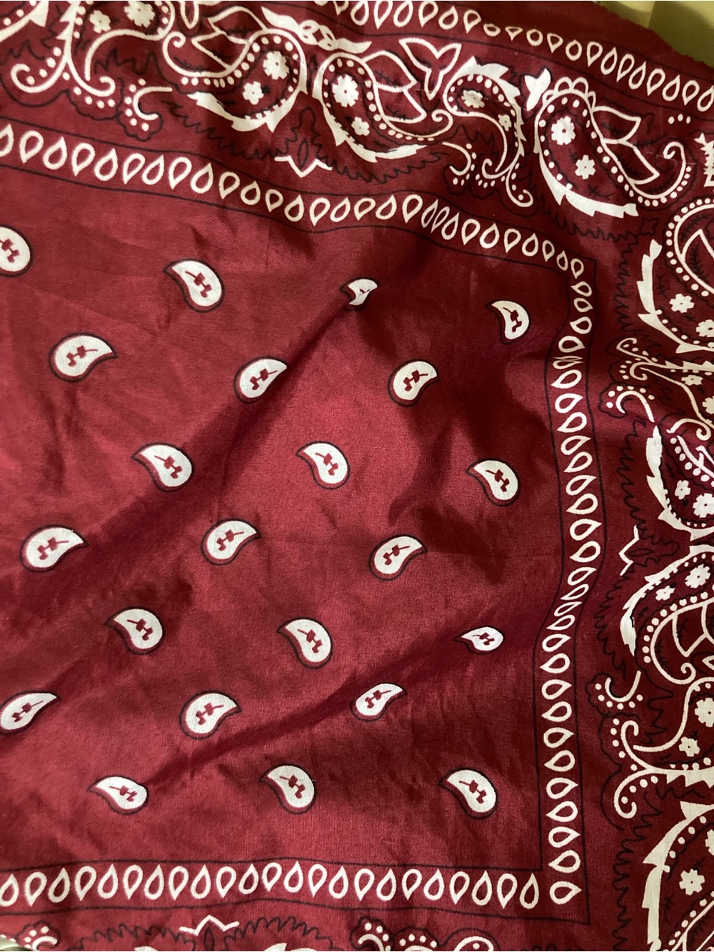 Classic Red Paisley Bandana Scarf by